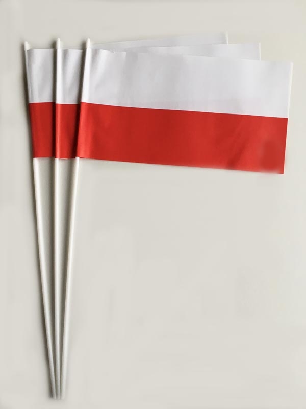 Polen rot-weiß Papierflagge VPE 50 Stück