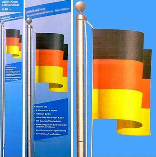 Fahnenmast Aluminium 6,2 Meter 1,3 mm