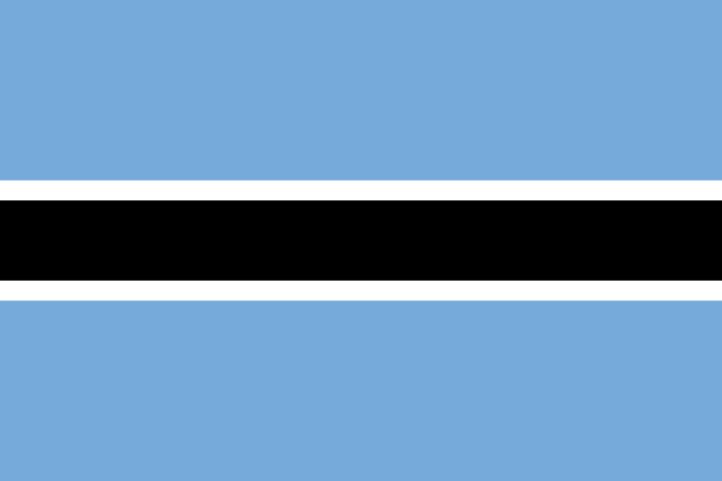 Botswana Bootsflagge 30x45 cm