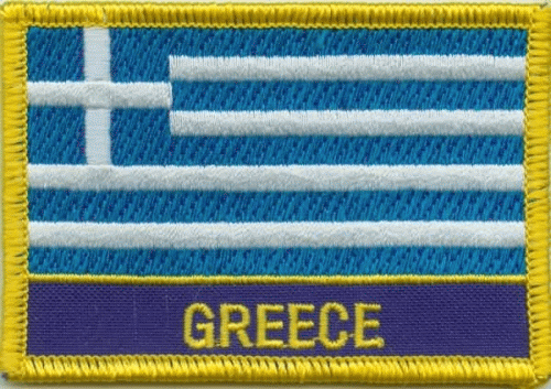 Griechenland Aufnäher / Patch mit Schrift