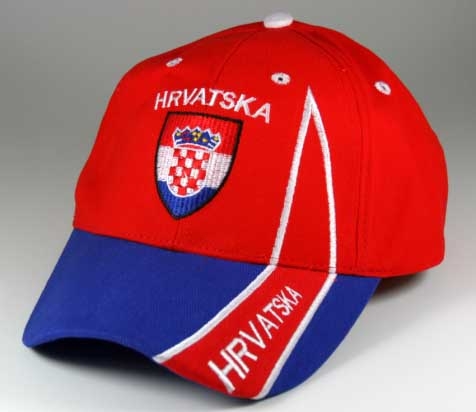 Kroatien Baseballcap rot-blau
