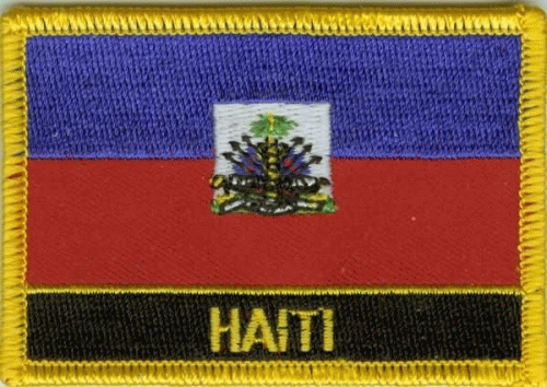 Haiti Aufnäher / Patch mit Schrift