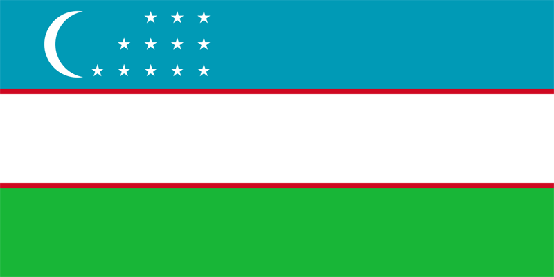 Usbekistan Aufkleber 8 x 5 cm