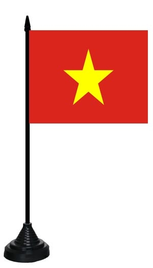 Nord Vietnam Tischflagge 10x15 cm