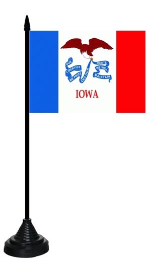 Iowa Tischflagge 10x15 cm