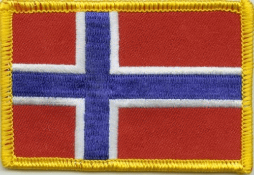 Norwegen kleine Aufnäher / Patch 4x6 cm