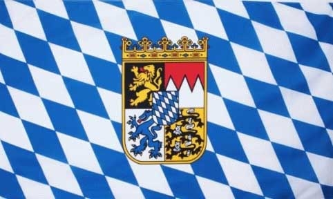 Bayern mit Wappen Bootsflagge 30x45 cm