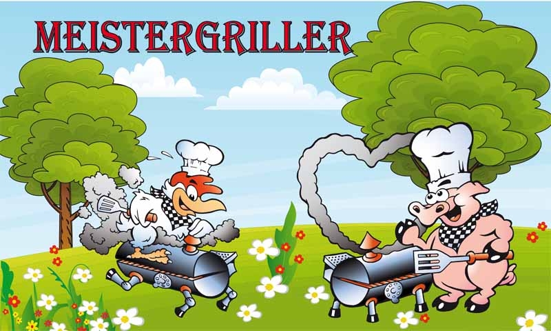 Grillen Meistergriller Flagge 90x150 cm (EHD)