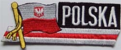 Polen mit Wappen / Polska Sidekickaufnäher