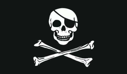 Pirat Skull & Bones Bootsflagge 30x45 cm