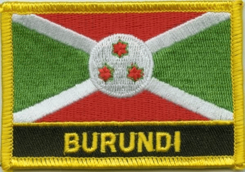 Burundi Aufnäher / Patch mit Schrift