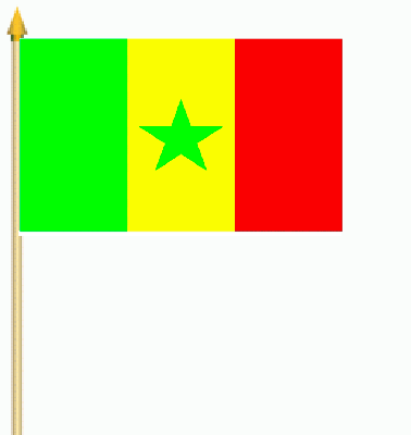 Senegal Stockflagge 30x45 cm