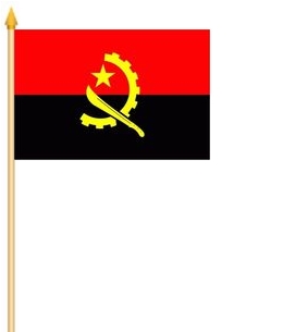 Angola Stockflagge 30x45 cm