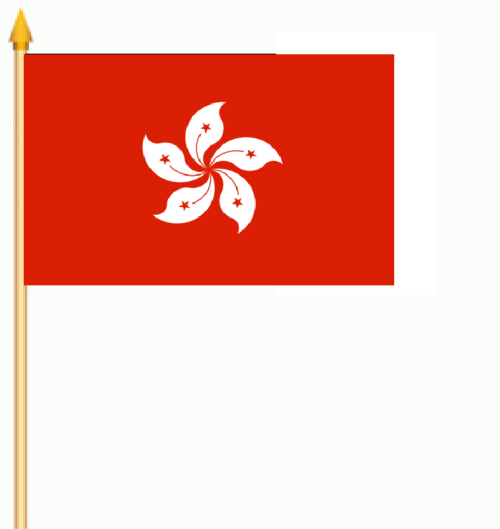 Hong Kong Stockflagge 30x45 cm