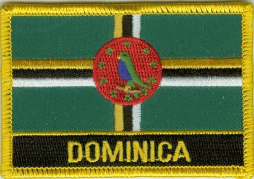Dominica Aufnäher / Patch mit Schrift