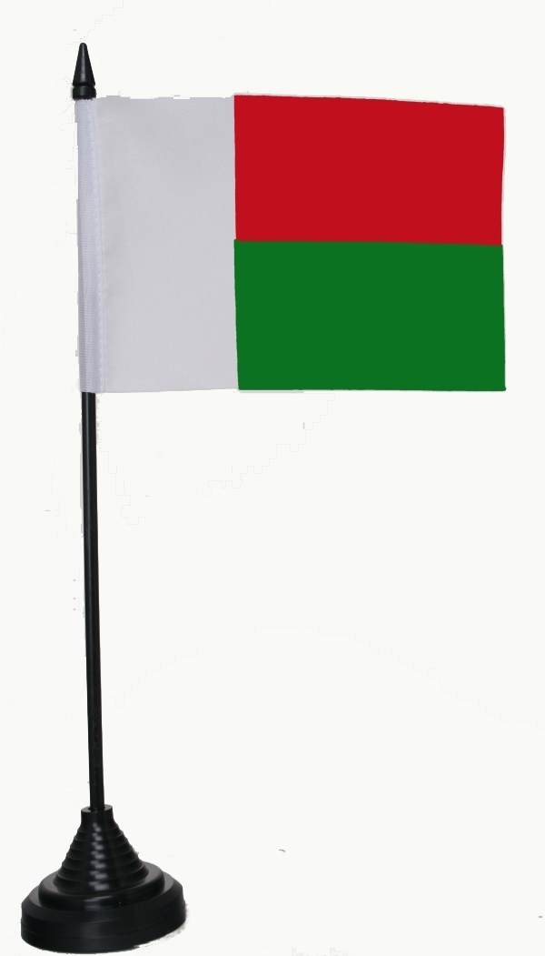 Madagaskar Tischflagge 10x15 cm