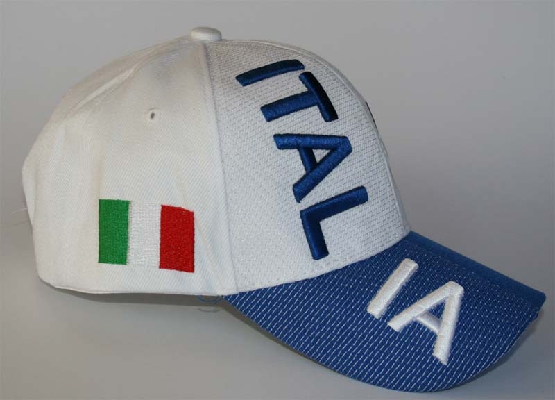 Italien Italia weiß blauer Schirm Baseballcap (EH)