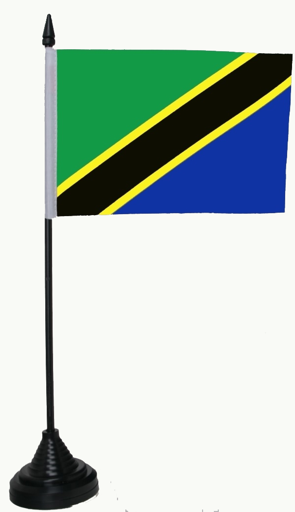 Tansania Tischflagge 10x15 cm