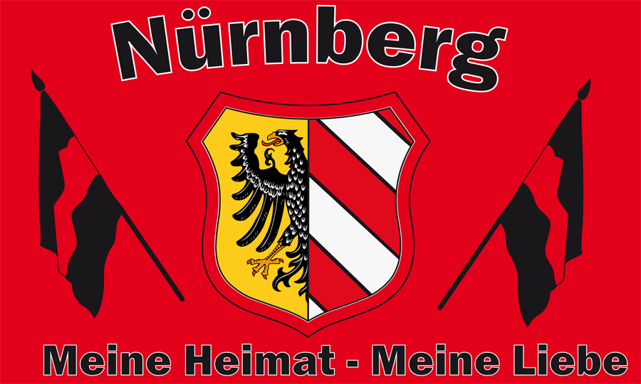 Nürnberg Meine Heimat meine Liebe Flagge 90x150 cm