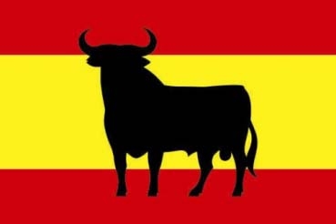 Spanien mit Osborne-Stier Flagge 90x150 cm (E)
