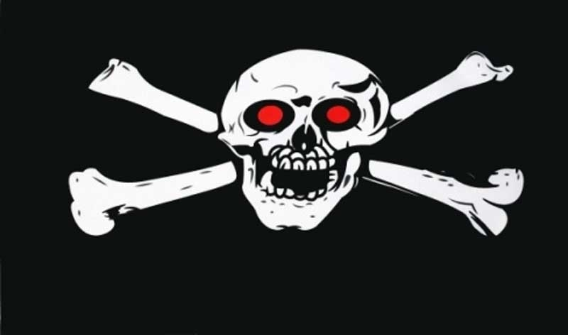 Pirat rote Augen Flagge 90x150 cm