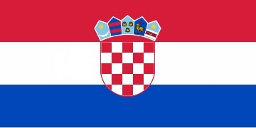 Kroatien Bootsflagge 30x45 cm