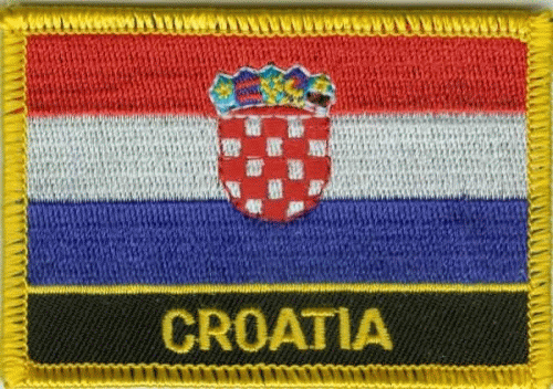 Kroatien Aufnäher / Patch mit Schrift