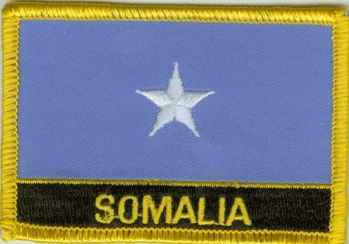 Somalia Aufnäher / Patch mit Schrift