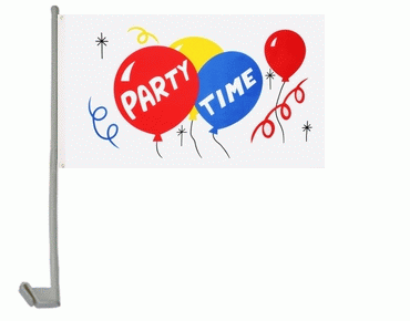 Party Time Autoflagge 30x40 cm