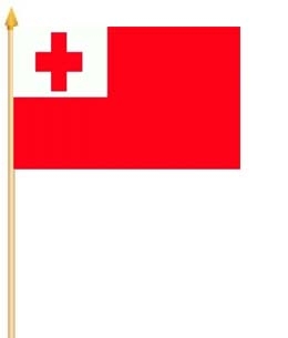 Tonga Stockflagge 30x45 cm