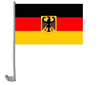Deutschland mit Adler Autoflagge 30x45 cm