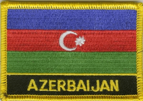 Aserbaidschan Aufnäher / Patch mit Schrift