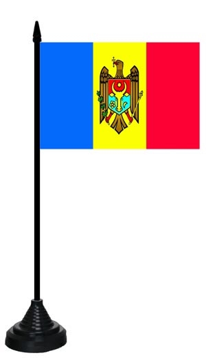 Moldawien Tischflagge 10x15 cm