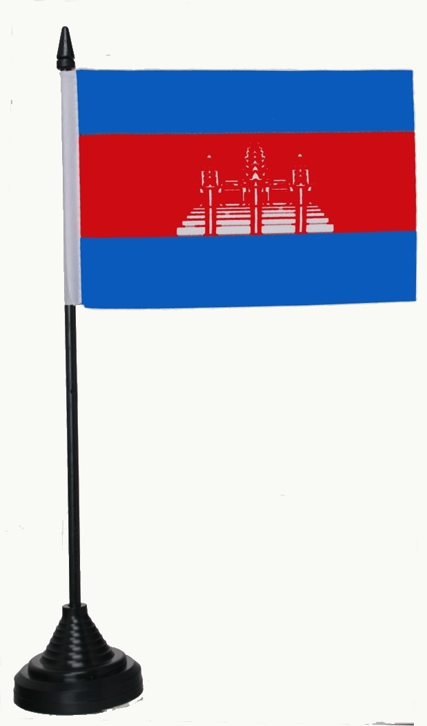 Kambodscha Tischflagge 10x15 cm