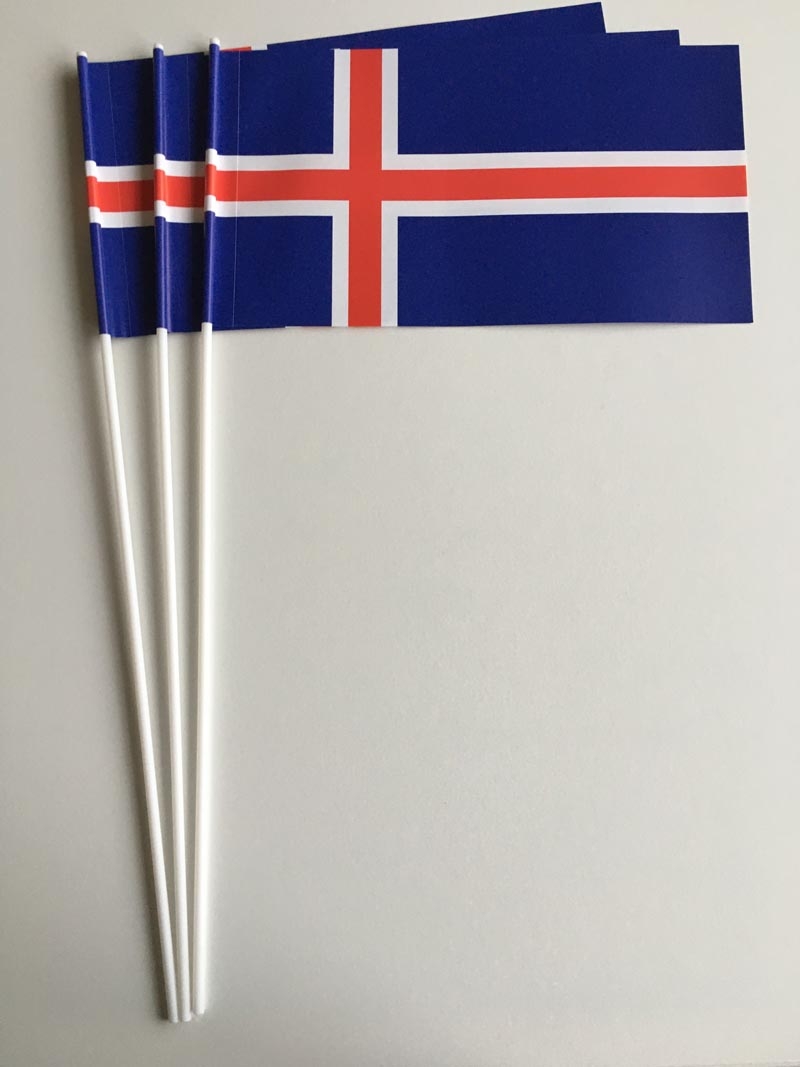 Island Papierflagge VPE 50 Stück