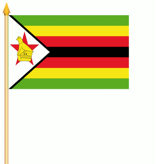 Simbabwe Stockflagge 30x45 cm