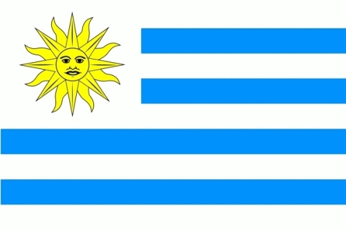 Uruguay Bootsflagge 30x45 cm