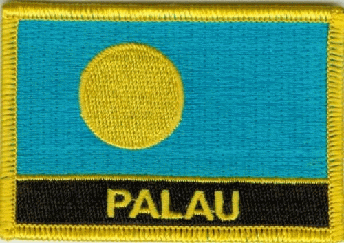 Palau Aufnäher / Patch mit Schrift