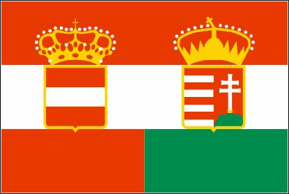 Österreich Ungarn Handelsflagge 90x150 cm Premiumqualität