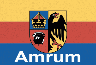 Amrum mit Schrift Flagge 90x150 cm