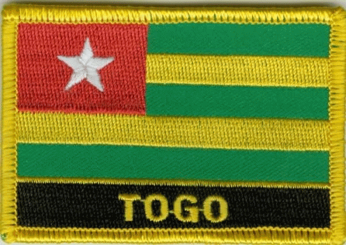 Togo Aufnäher / Patch mit Schrift