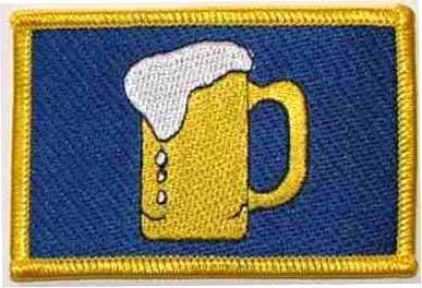 Bier kleine Aufnäher / Patch 4x6 cm