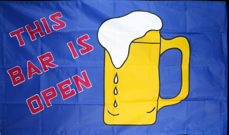 THIS BAR IS OPEN Bierkrug Bier Flagge 90x150 cm