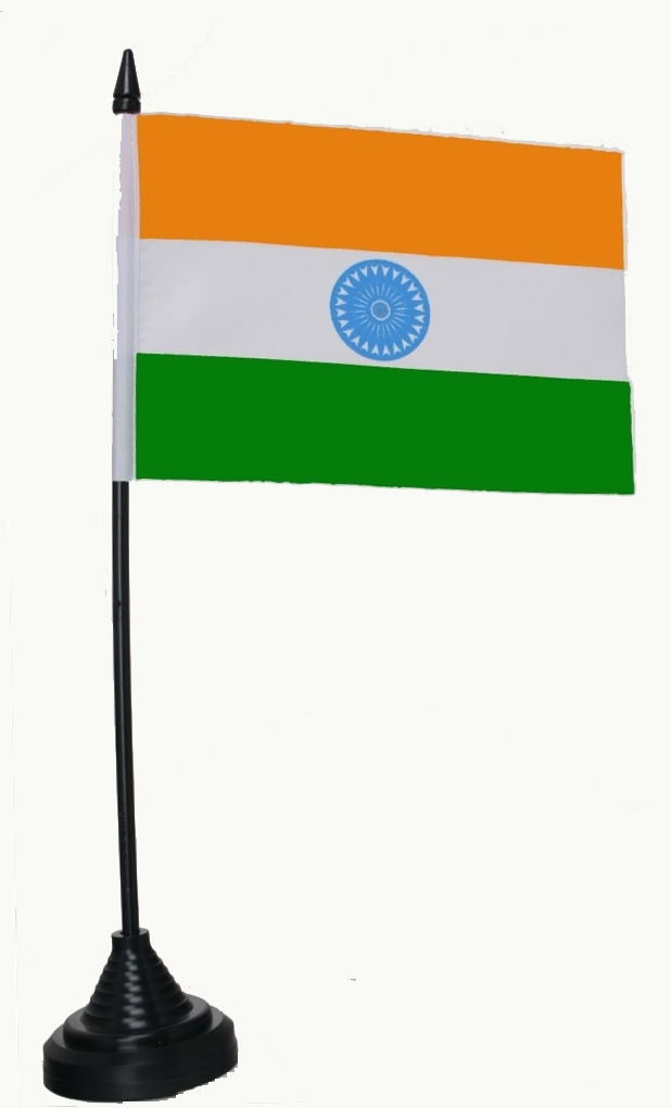 Indien Tischflagge 10x15 cm