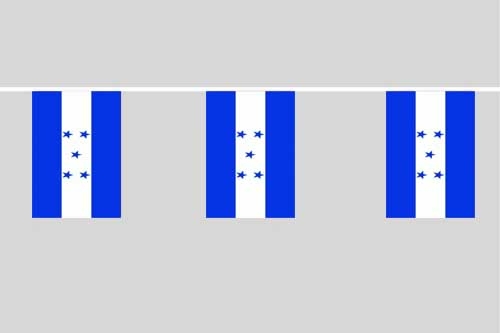 Honduras Flaggenkette 6 Meter / 8 Flaggen 30x40 cm