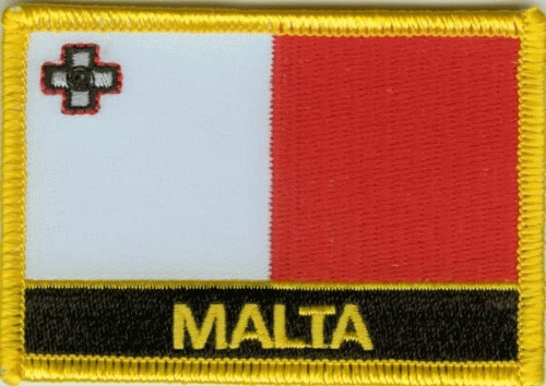 Malta Aufnäher / Patch mit Schrift