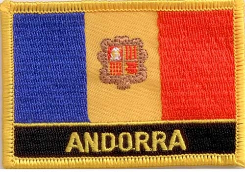 Andorra Aufnäher / Patch mit Schrift