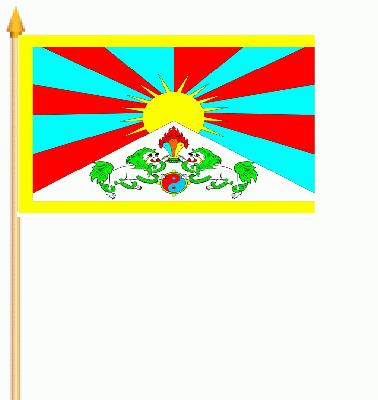 Tibet Stockflagge 30x45 cm
