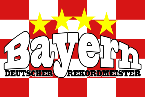 Bayern Rekordmeister Flagge 90x150 cm