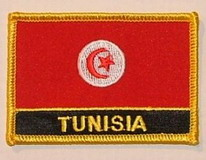 Tunesien  Aufnäher / Patch mit Schrift 8 x 5 cm (F)